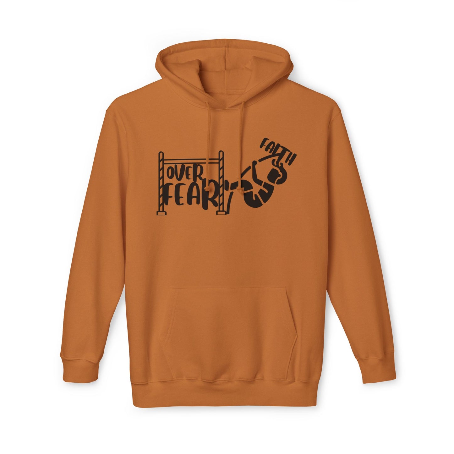 Leap of Faith, Inspirational Graphic Print Hoodie