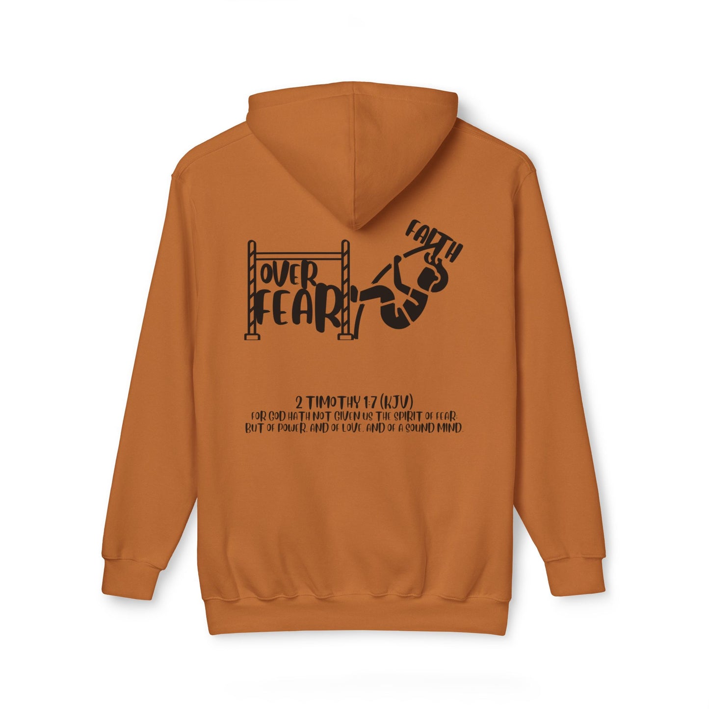 Leap of Faith, Inspirational Graphic Print Hoodie