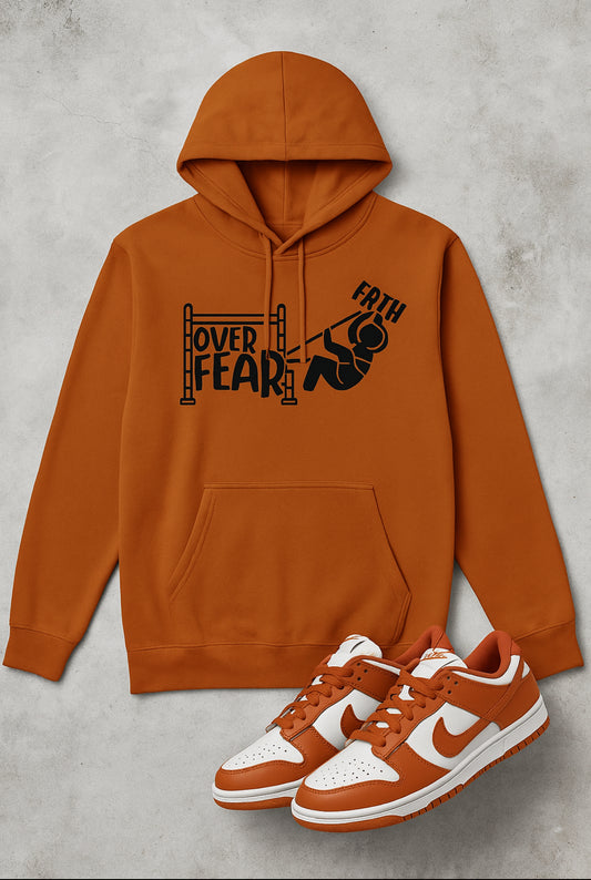 Leap of Faith, Inspirational Graphic Print Hoodie