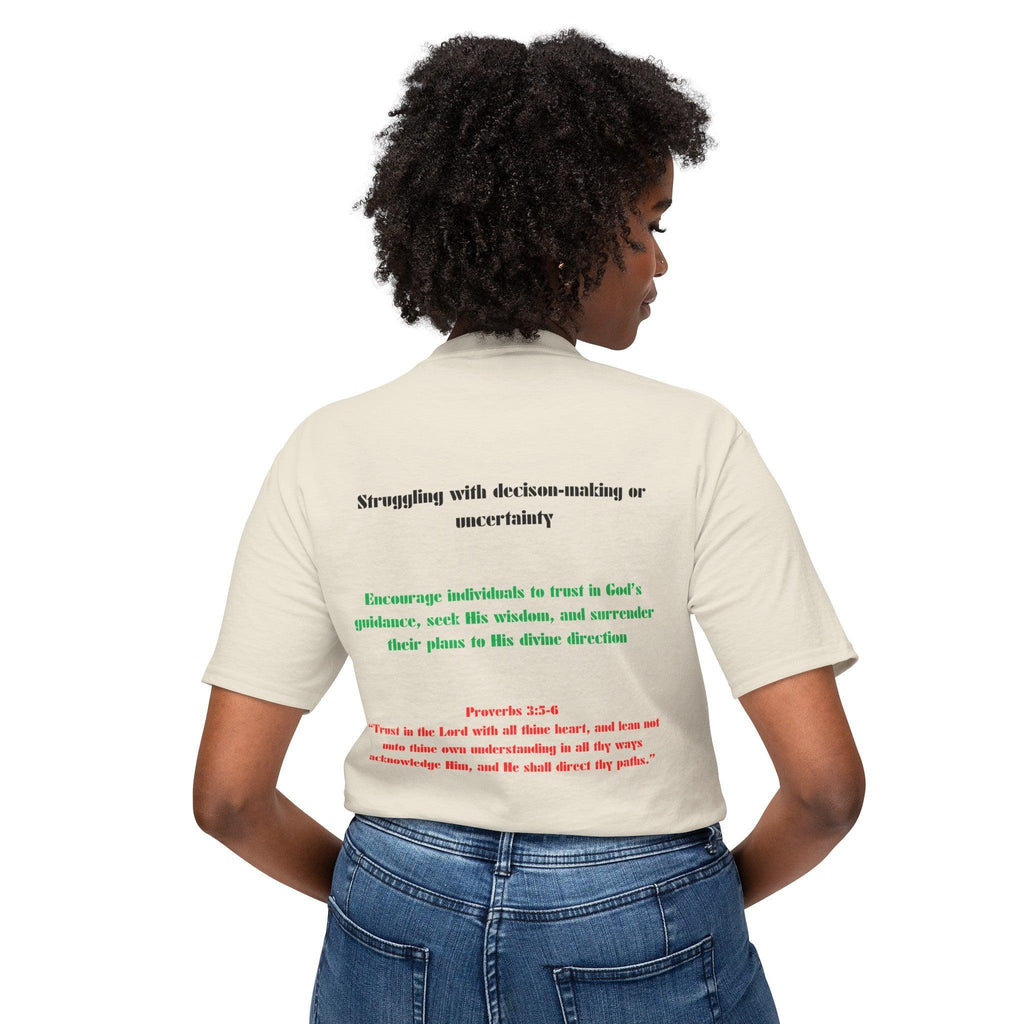 Faith-based bible verse tee Proverbs 3: 5-6
