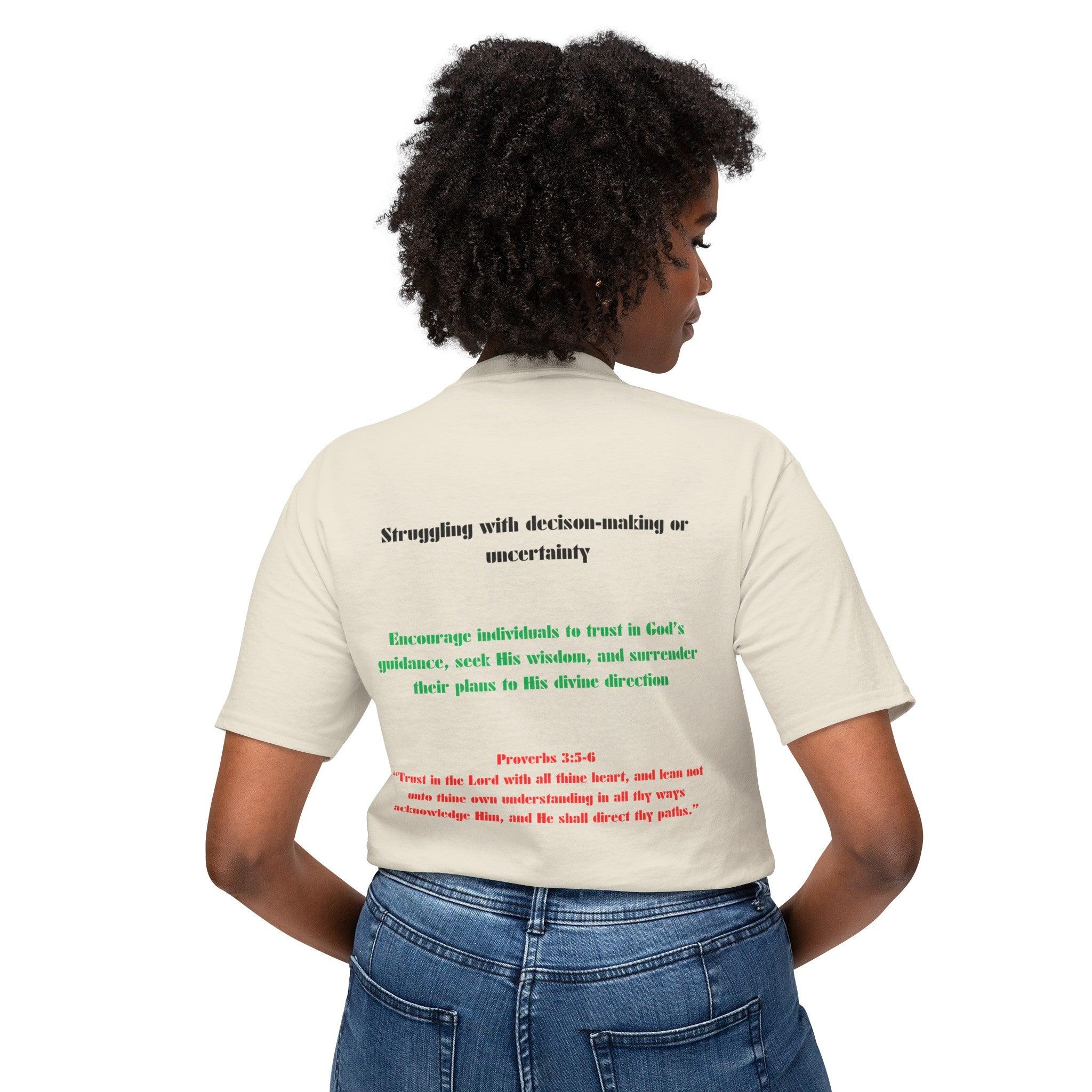 Faith-based bible verse tee Proverbs 3: 5-6
