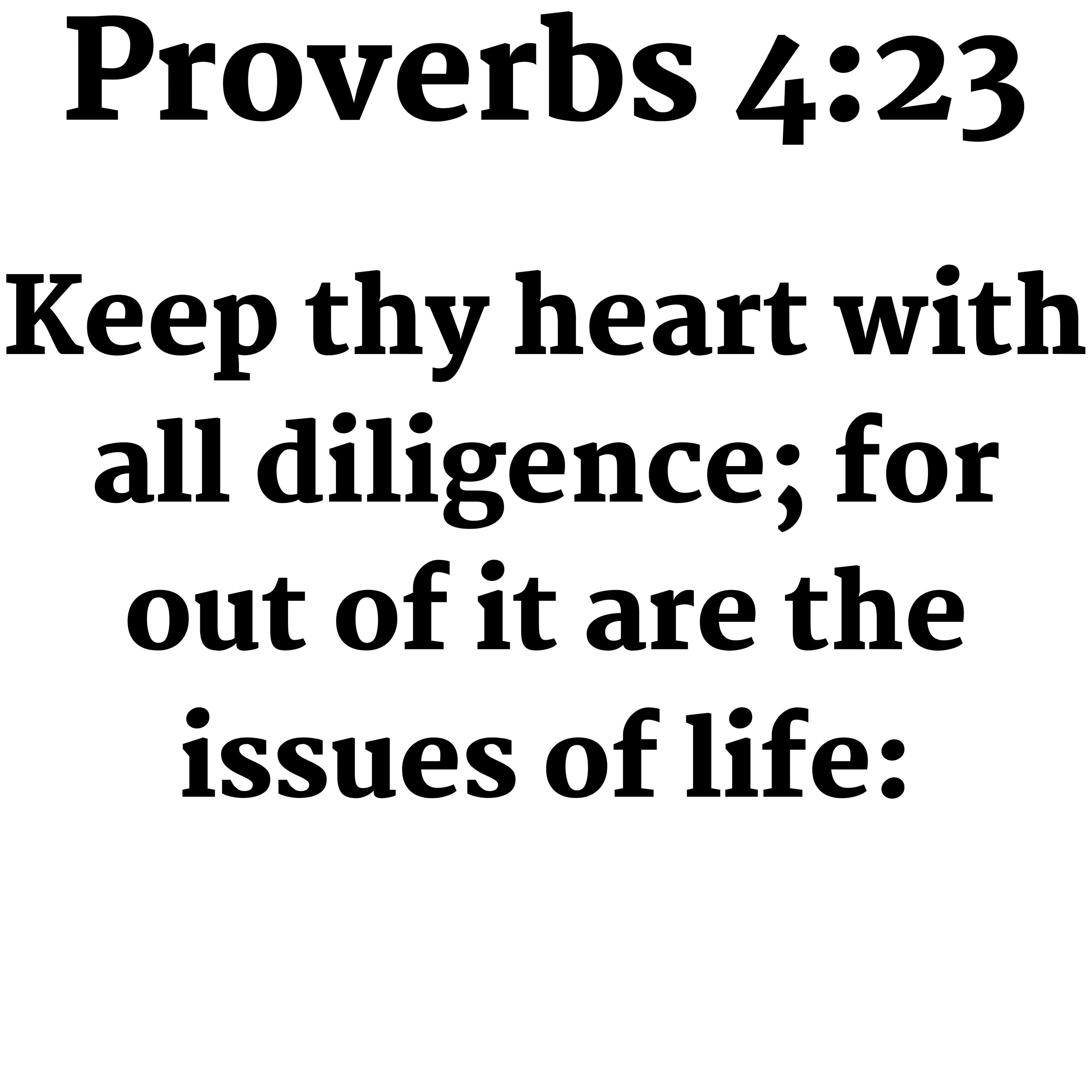 Proverbs 4:23 Heavy Cotton Tee