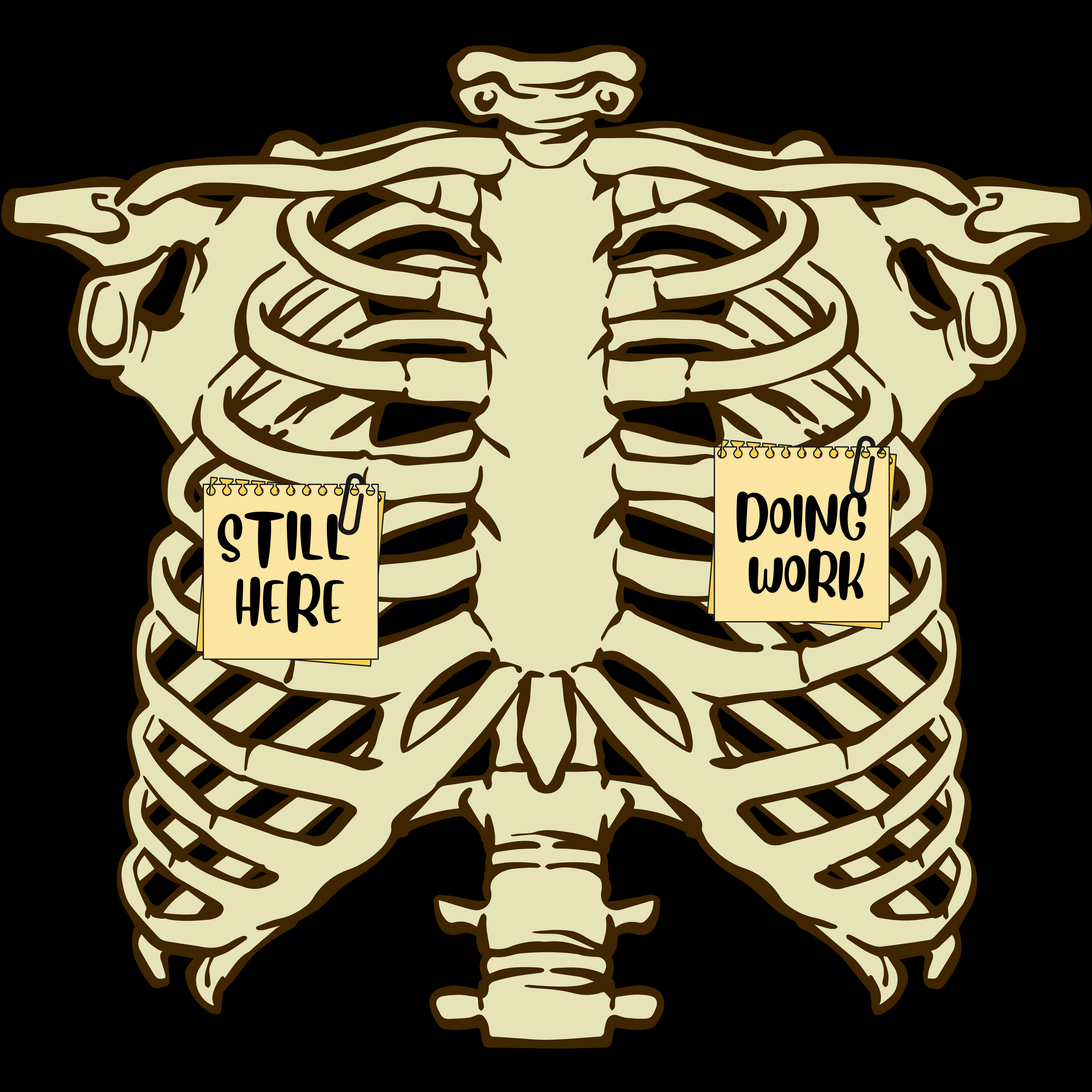 Rib cage graphic shirt