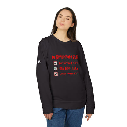 Adidas- Permission Slip Long Sleeve Sweatshirt- Your Self-Care Reminder