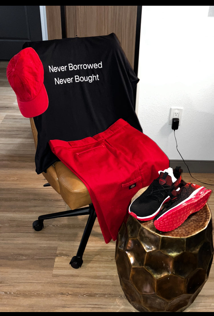 Never Borrowed Never Bought- Jersey T-shirt