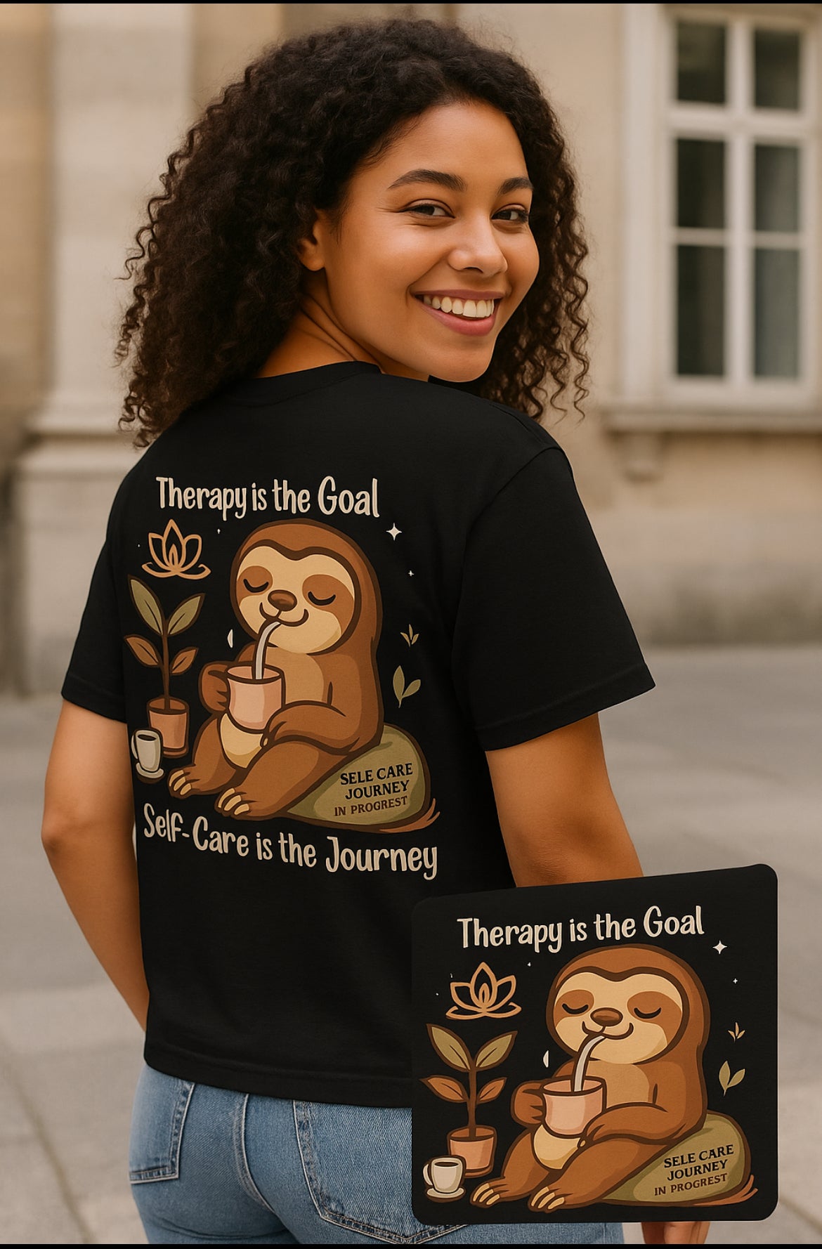 Therapy is the Goal, Self-Care is the Journey- Mental Health Shirt
