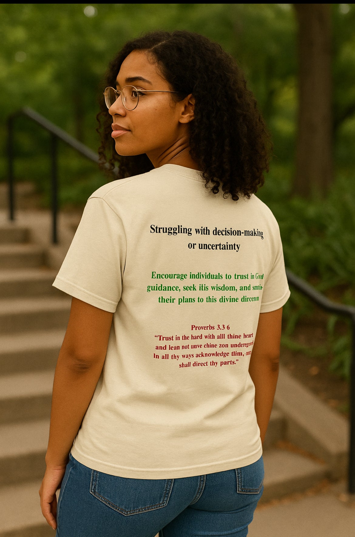 Proverbs 3: 5-6 Tee Shirt; Finding your direction in life
