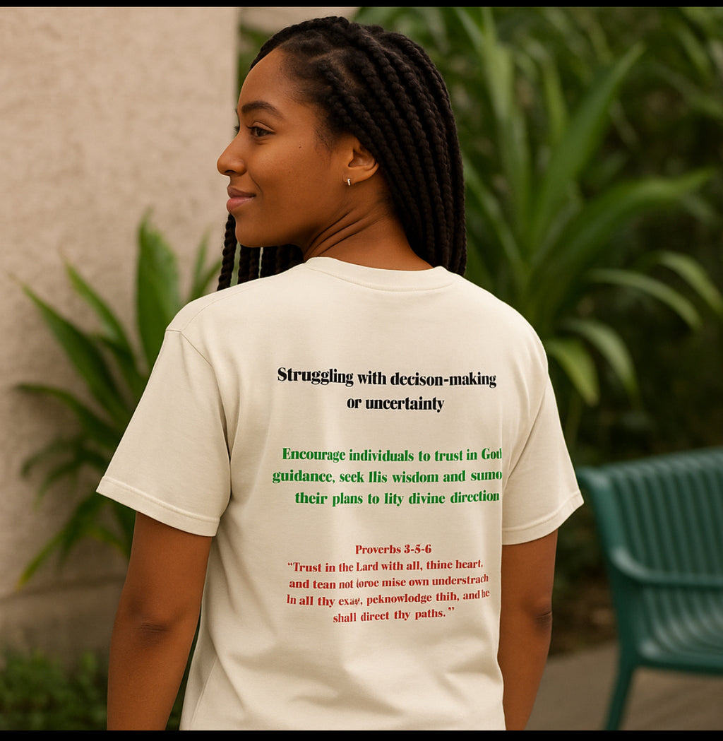 Proverbs 3: 5-6 Tee Shirt; Finding your direction in life