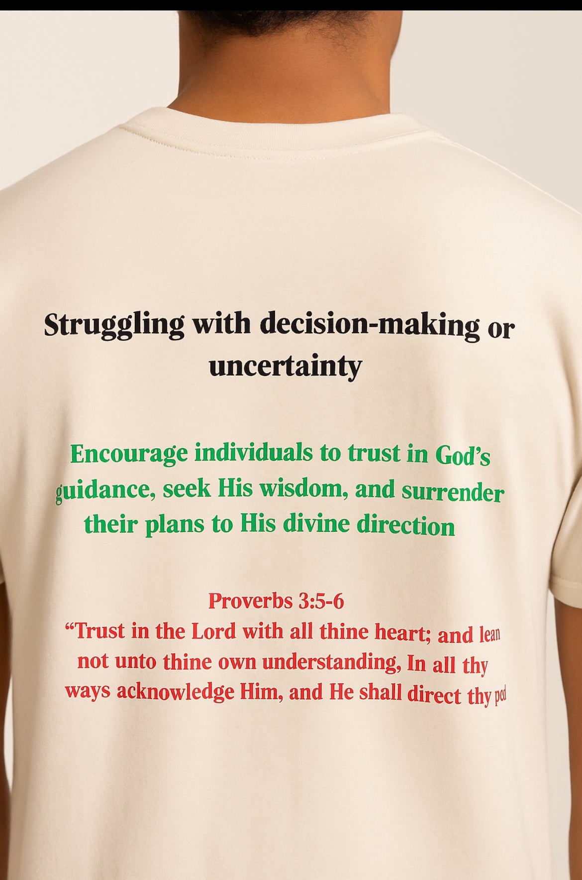 Proverbs 3: 5-6 Tee Shirt; Finding your direction in life