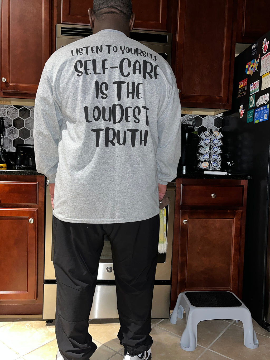 Long-Sleeve "Self Care is the Loudest Truth" Shirt