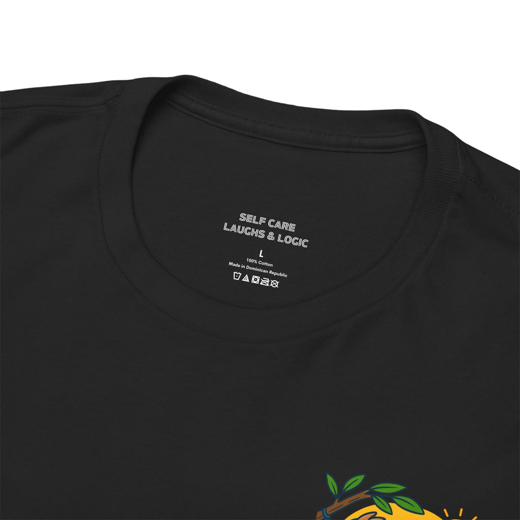 Funny Self Care shirt with cartoon character sipping a drink ad the quote "Practice Self-Care, Because Therapy is Expensive"