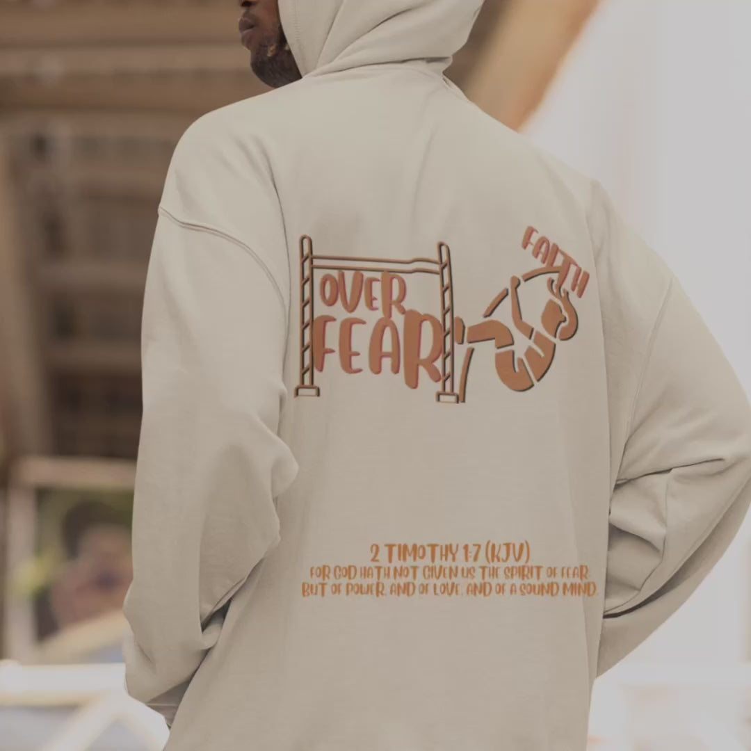 Leap of Faith, Inspirational Graphic Print Hoodie